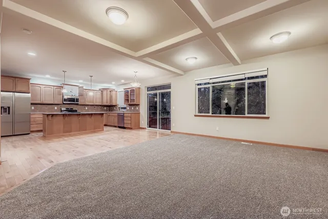 a view of a kitchen with a stove