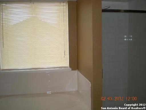 a bathroom with a window