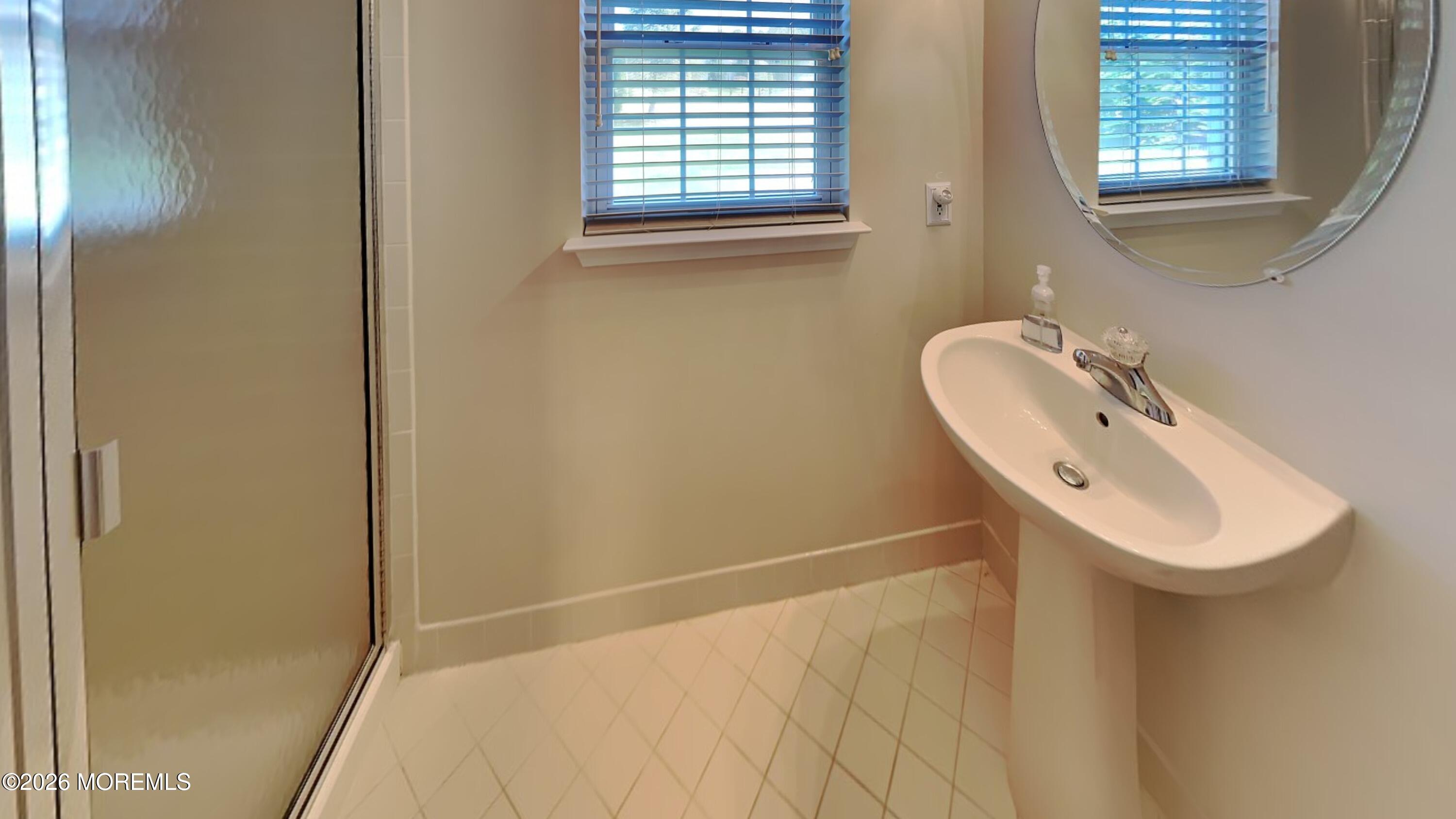 33 Mill Pond Road Jackson, NJ 08527 - Photo 26 of 49 a bathroom with a sink a mirror and a shower