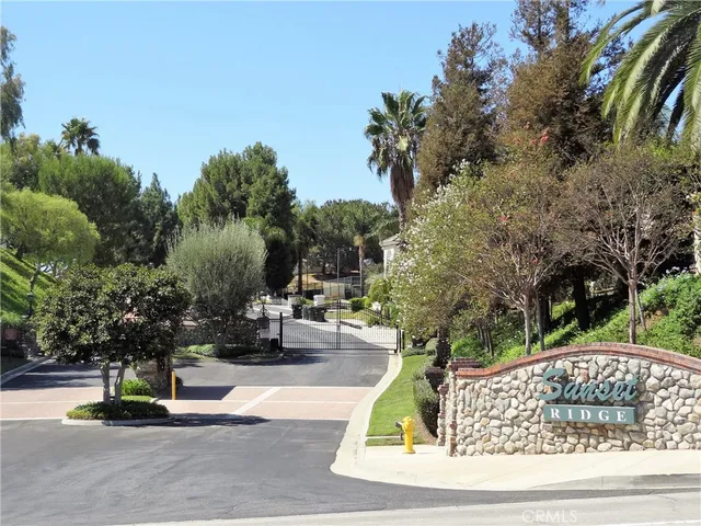 a view of a park with plants and trees