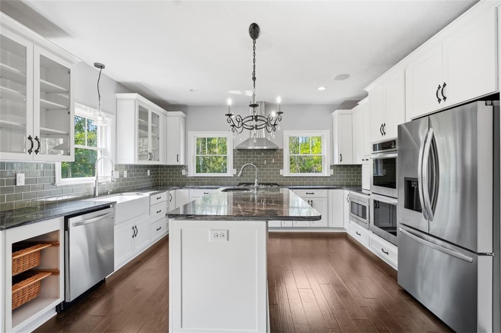 494 Ross Road Eighty Four, PA 15330 - Photo 12 of 50 Custom kitchen with island, granite counters, gorgeous backsplash
