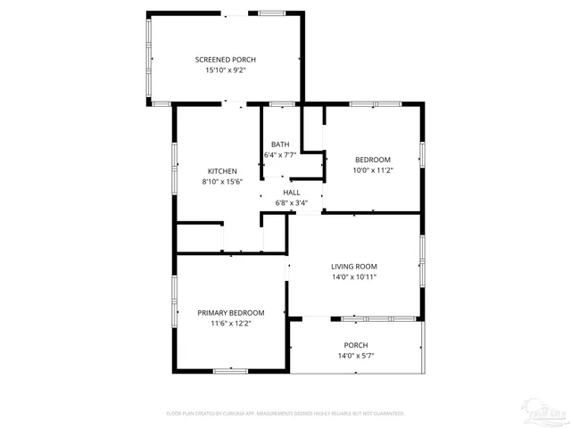 a picture of a bench in front of a door