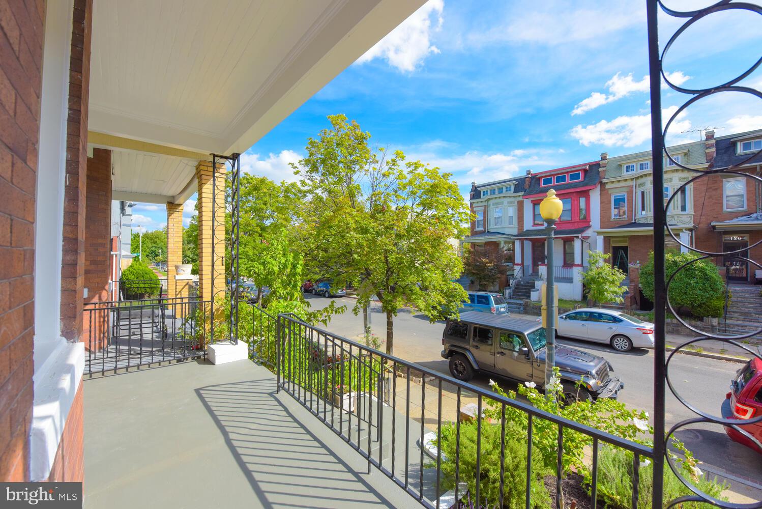125 Randolph Place Northwest Washington, DC 20001 - Photo 32 of 51 Sunny, South-facing Porch on Beautiful Randolph Pl