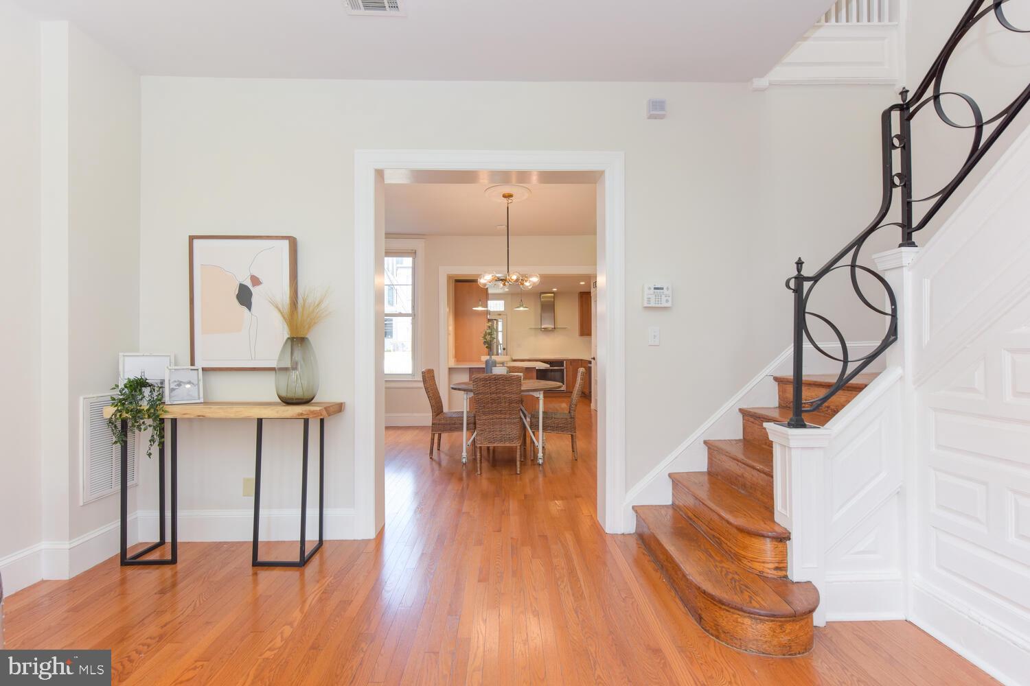 125 Randolph Place Northwest Washington, DC 20001 - Photo 6 of 51 Great Flow from Living to Dining & Kitchen