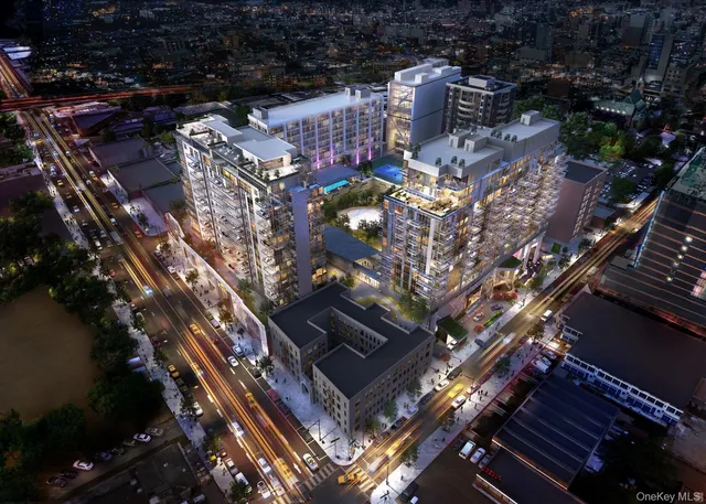 an aerial view of a city