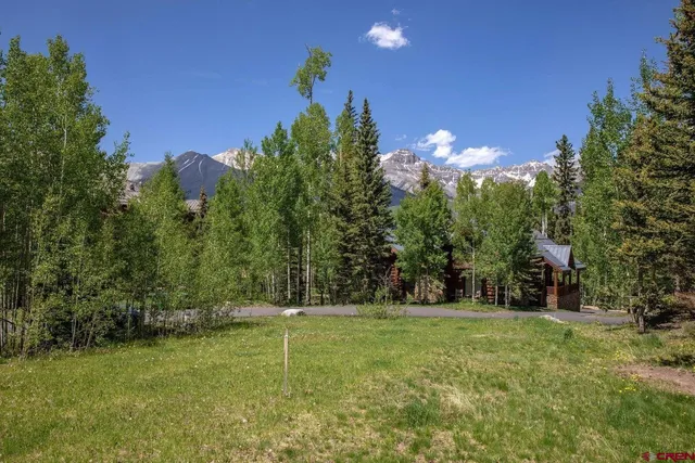 a view of a house with a backyard
