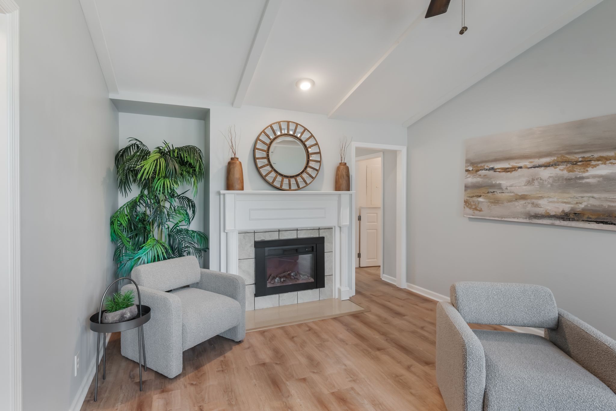 1281 General George Patton Road Nashville, TN 37221 - Photo 14 of 32 a living room with furniture and a fireplace