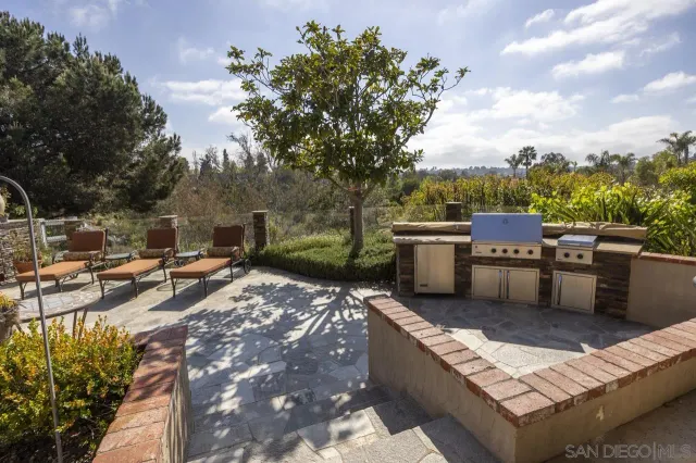 a view of a city with lush green forest