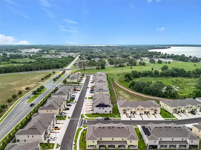 an aerial view of a city