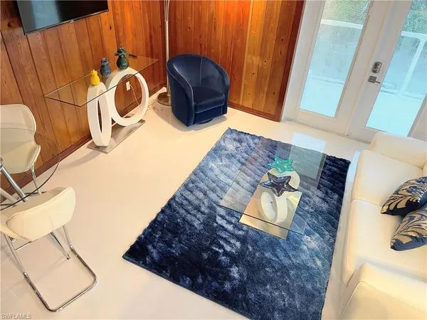 a close view of a couch in a living room