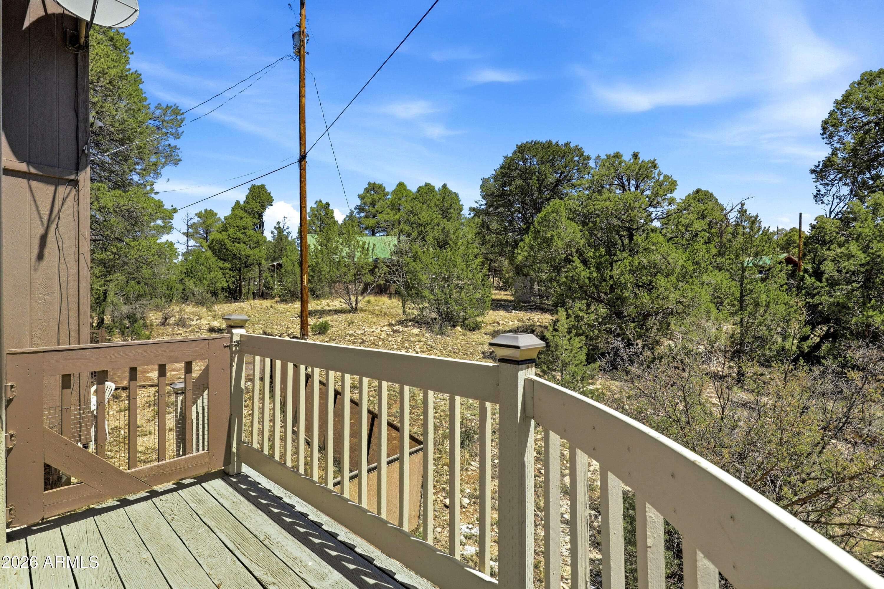 1992 Red Deer Run Overgaard, AZ 85933 - Photo 24 of 35 a view of a balcony with wooden floor