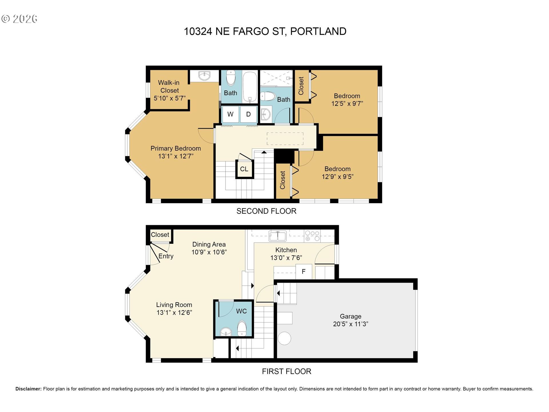 10324 Northeast Fargo Street Portland, OR 97220 - Photo 38 of 38 Floor Plan