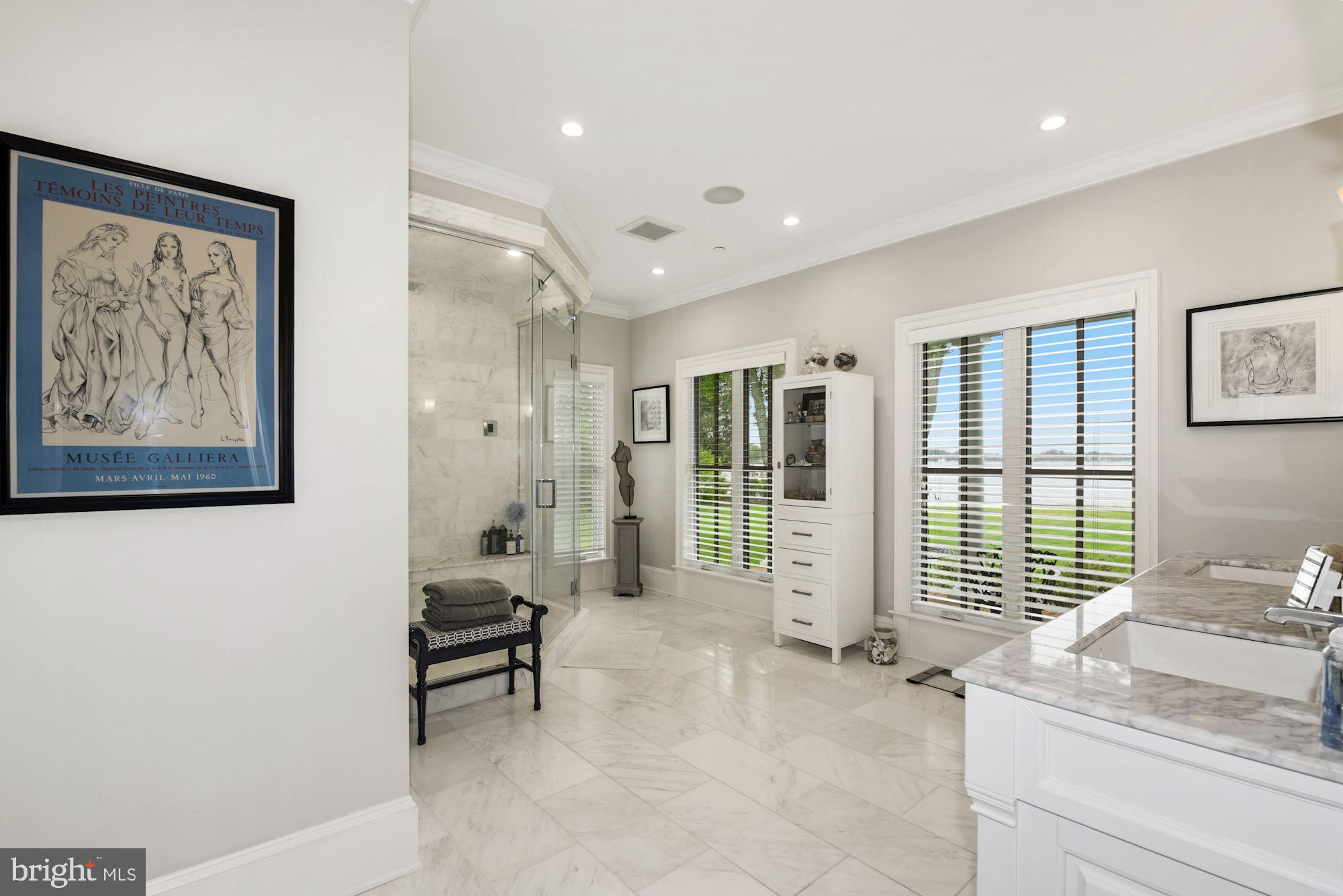 26238 St Michaels Road Easton, MD 21601 - Photo 43 of 92 PRIMARY BATH W HEATED MARBLE FLOORS