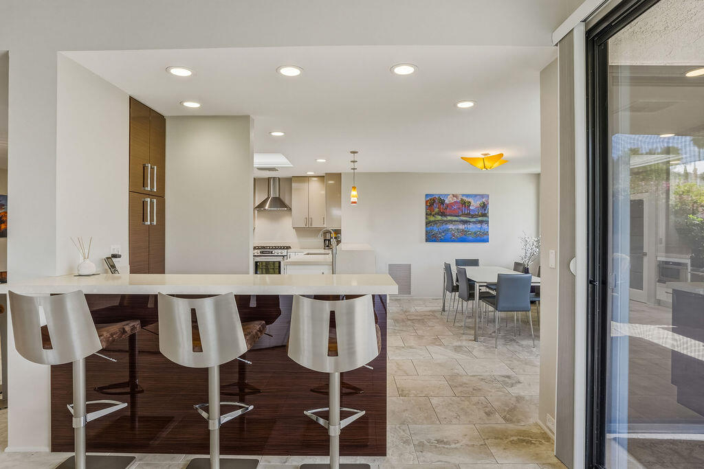 43 Cornell Drive Rancho Mirage, CA 92270 - Photo 12 of 51 Bar Seating looking into Kitchen