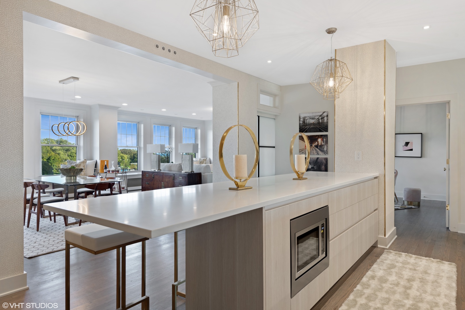 Undisclosed Address Chicago, IL 60657 - Photo 7 of 17 a large kitchen with lots of counter space a sink and appliances