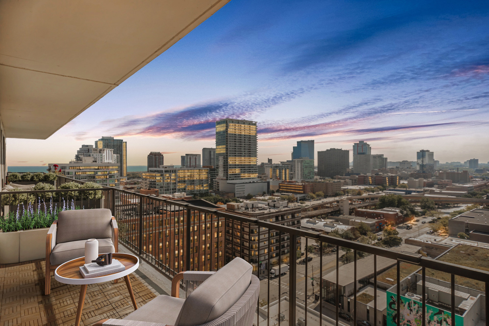 1530 South State Street, Unit 14O Chicago, IL 60605 - Photo 11 of 20 a view of a balcony with city view