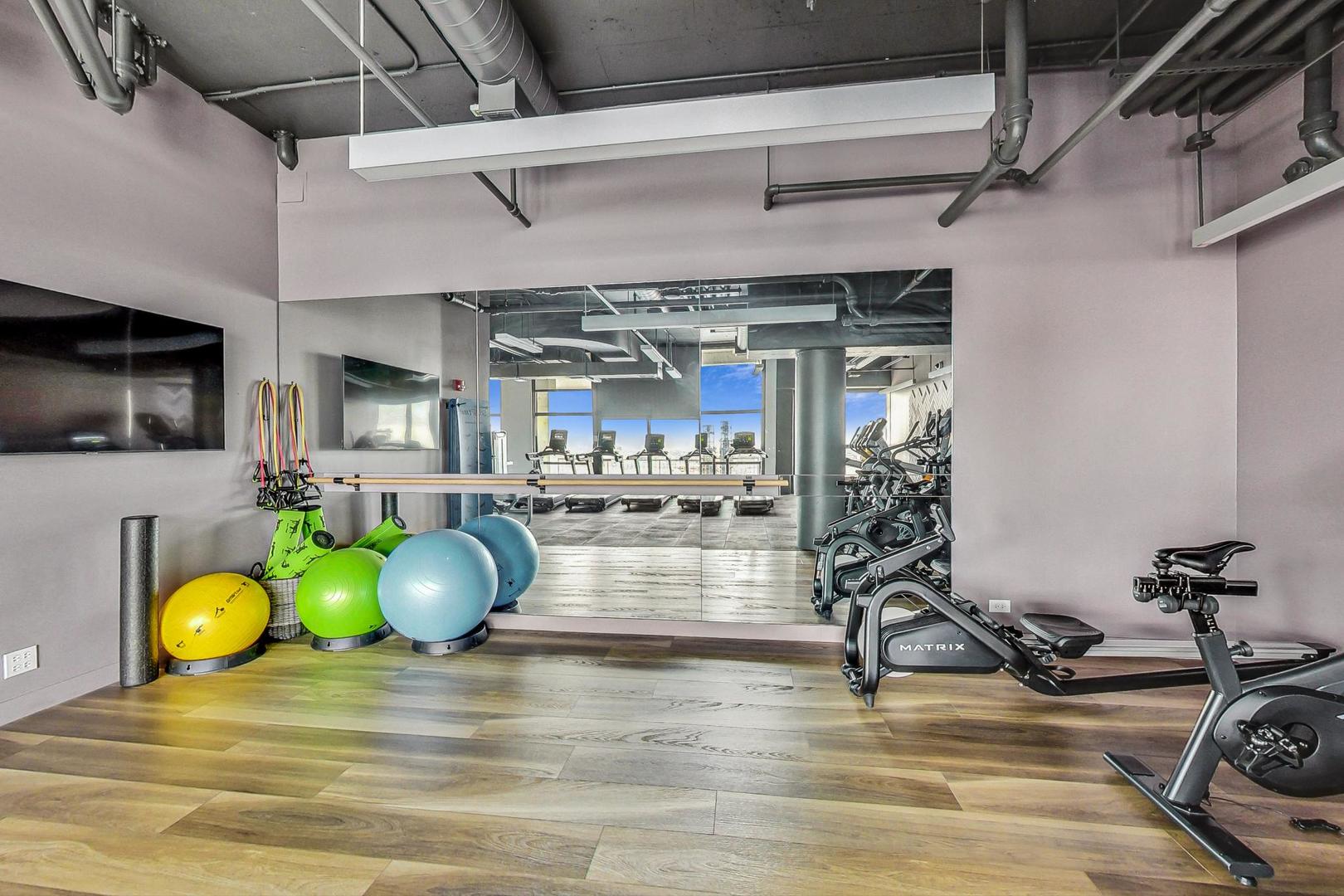 1530 South State Street, Unit 14O Chicago, IL 60605 - Photo 16 of 20 a room with gym equipment
