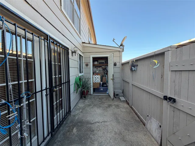 a backyard of a house