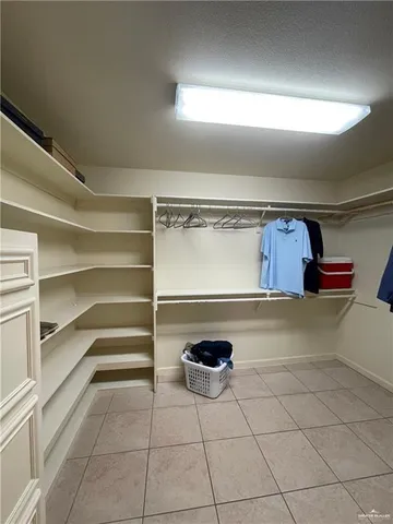 a view of room that has a garage