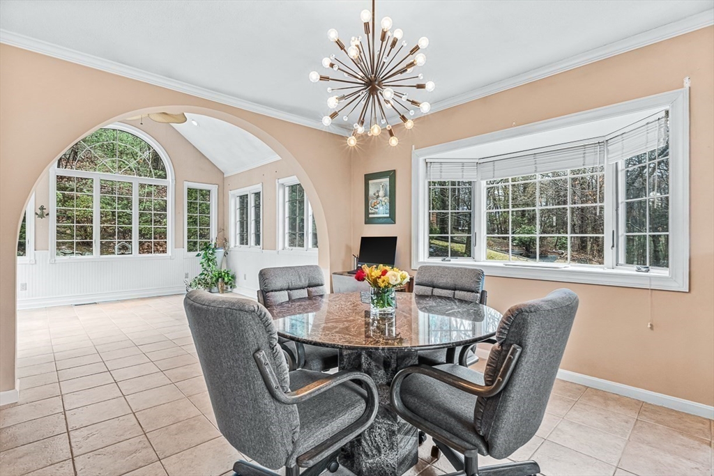 71 Hammersmith Drive Saugus, MA 01906 - Photo 14 of 41 a view of a dining room with furniture window and outside view