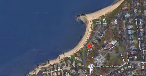 a view of a ocean with beach