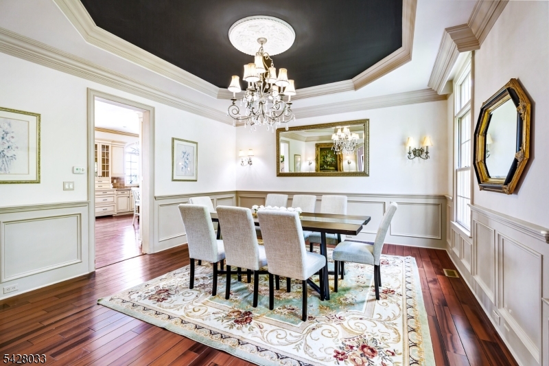 2 Chilton Road Chester, NJ 07930 - Photo 11 of 43 a view of a dining room with furniture and chandelier