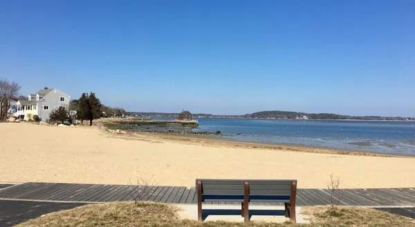 a view of an ocean and beach