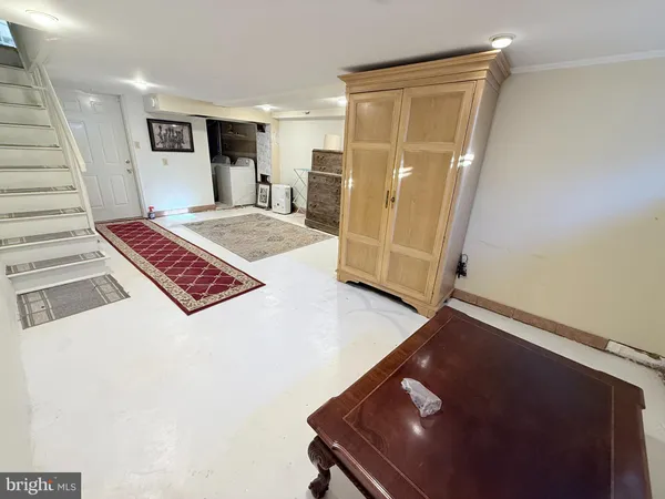 a view of a hallway with entryway