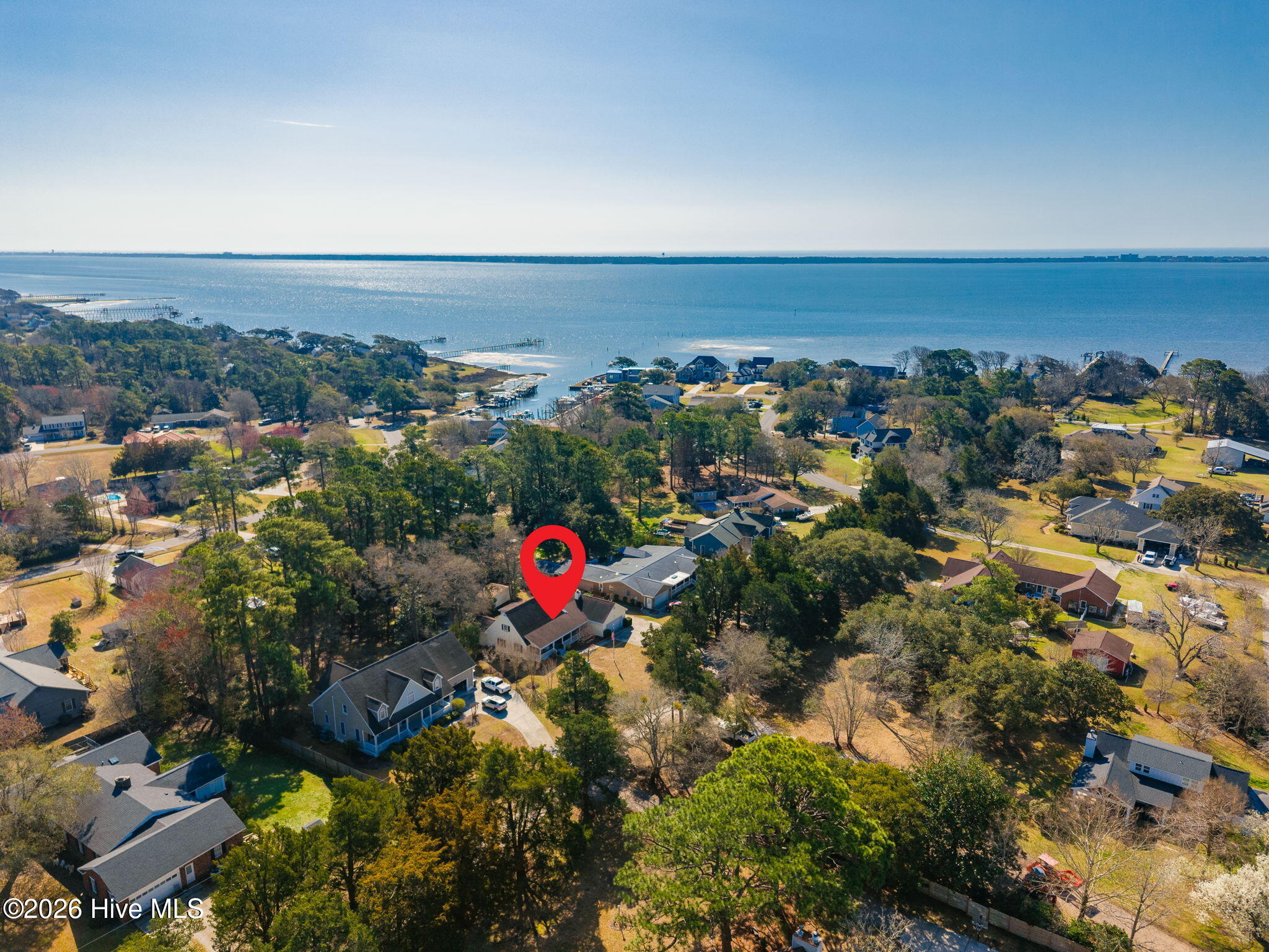 175 Cedar Lane Newport, NC 28570 - Photo 20 of 30 aerial view 1 with water