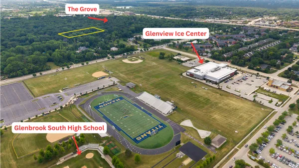 a view of a yard and deck