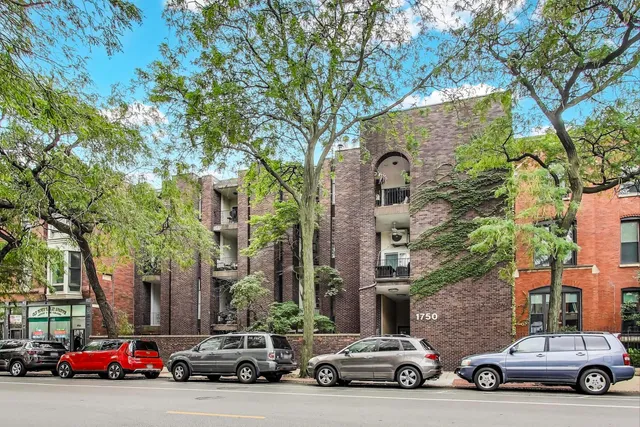 a car parked in front of a building
