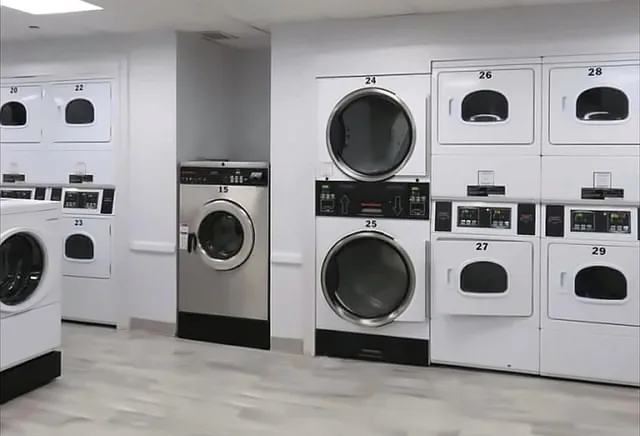 a view of kitchen with a washer and dryer