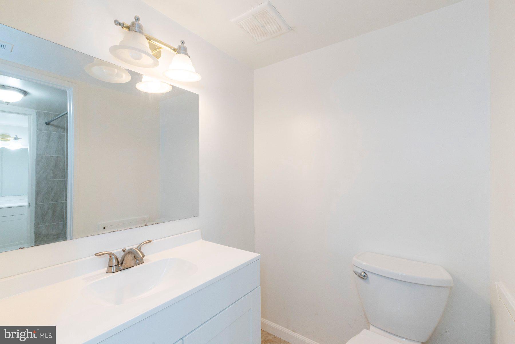 5866 Thunder Hill Road, Unit A4 Columbia, MD 21045 - Photo 13 of 20 a bathroom with a sink a toilet and a mirror