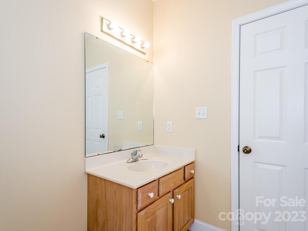 264 Hazel Brook Road Marshall, NC 28753 - Photo 37 of 47 a bathroom with a sink a mirror and a shower