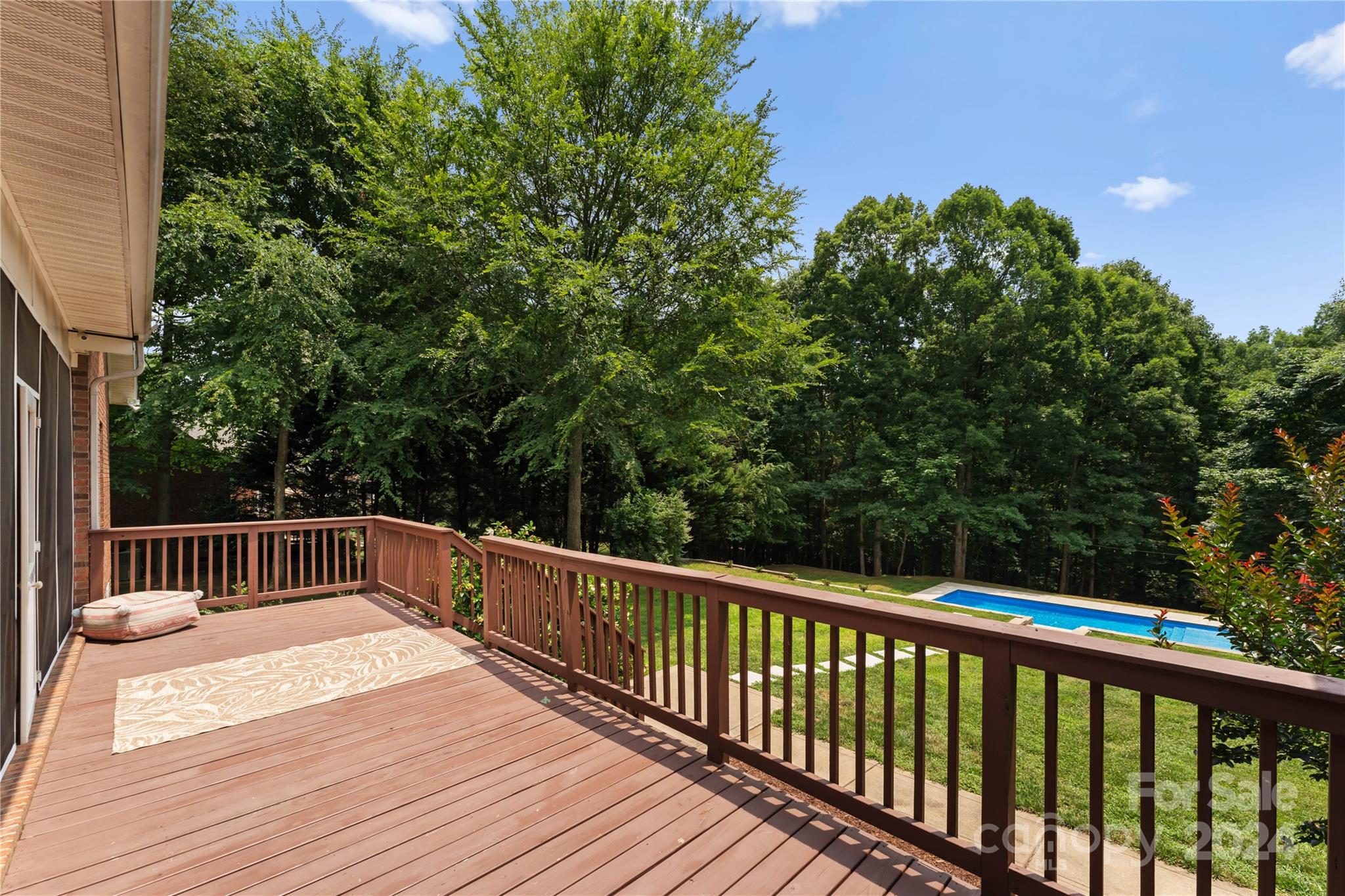 5888 Johnson Road Clover, SC 29710 - Photo 32 of 44 a view of balcony with deck and trees