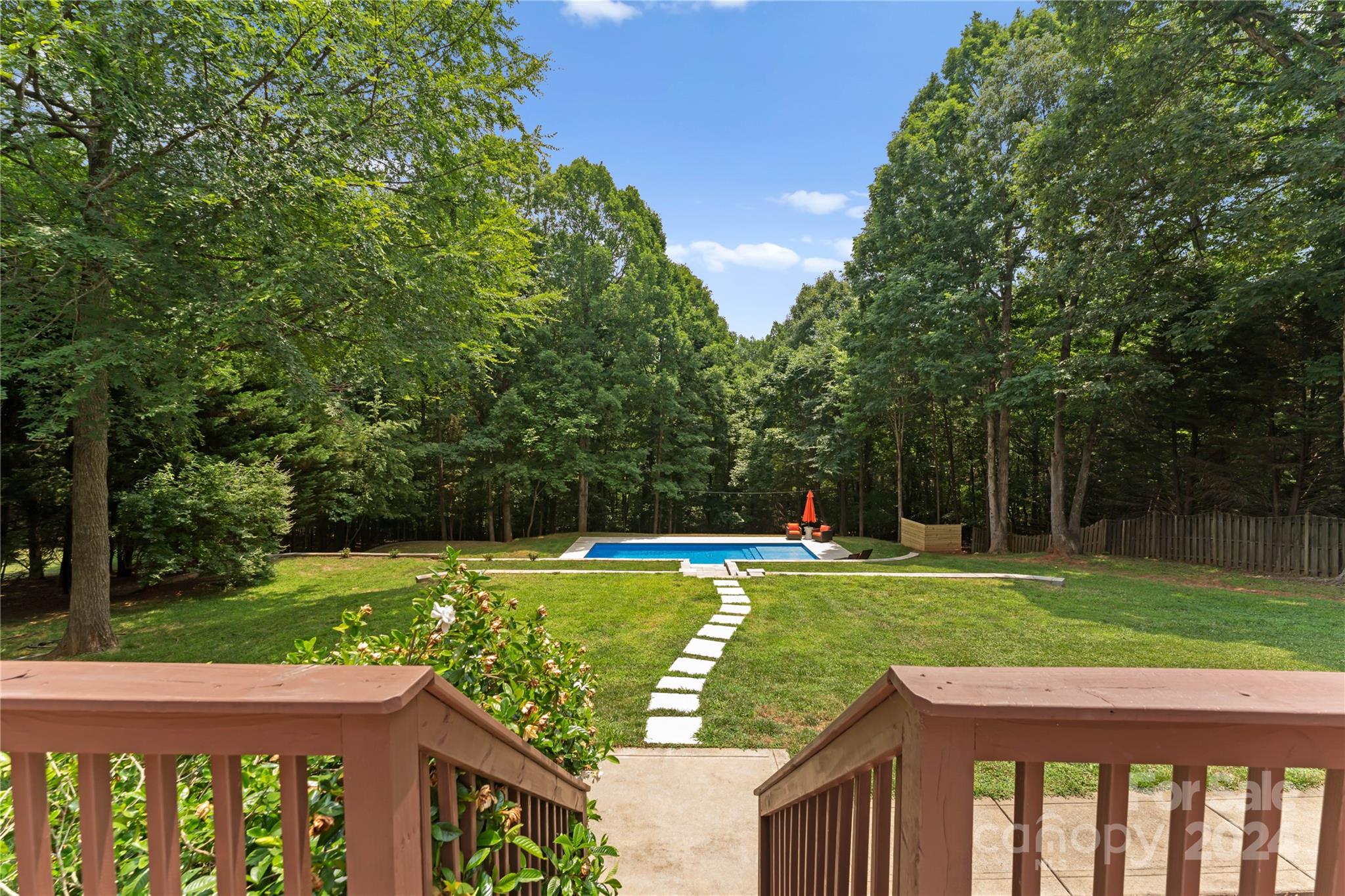 5888 Johnson Road Clover, SC 29710 - Photo 33 of 44 a view of a backyard with a small pool