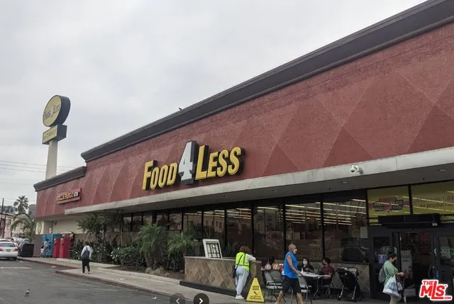 a car parked in front of a building
