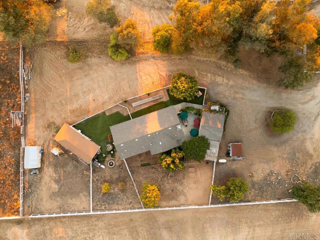 2043 Pamo Road Ramona, CA 92065 - Photo 38 of 63 an aerial view of a house with a yard and large trees