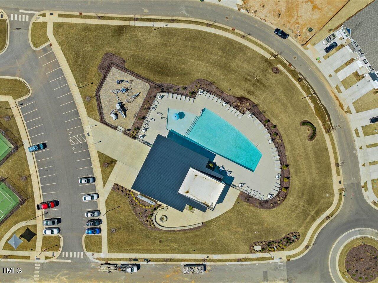1099 Channel Drop Loop Zebulon, NC 27597 - Photo 5 of 24 an aerial view of a swimming pool