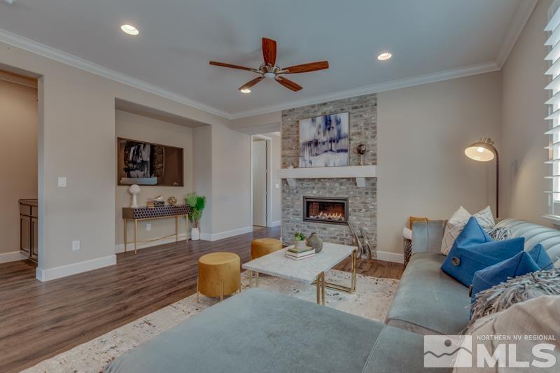 306 Mt Rose Street Reno, NV 89509 - Photo 9 of 29 a living room with furniture and a fireplace