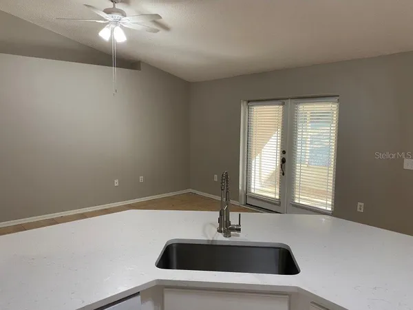 a close view of sink and tap