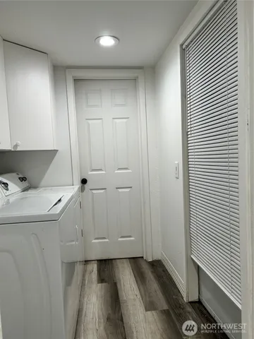 a view of an empty room with a sink