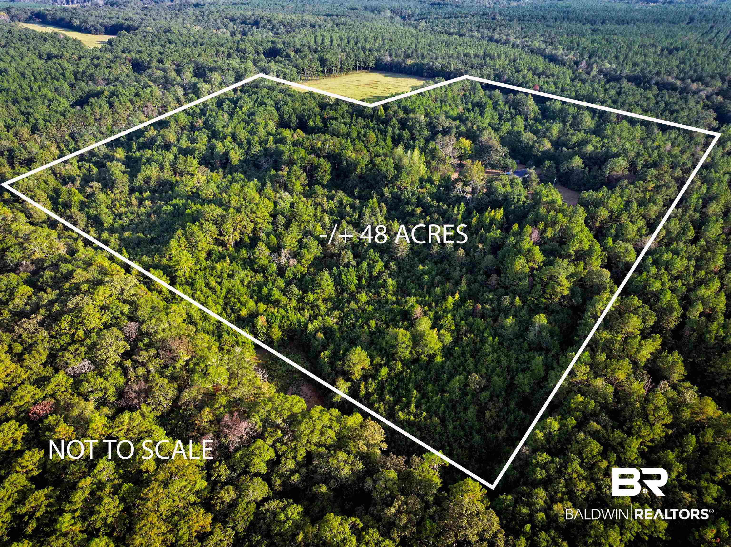 3346 Hoomesville Road Brewton, AL 36426 - Photo 1 of 16 Aerial view of property's location featuring property parcel outlined