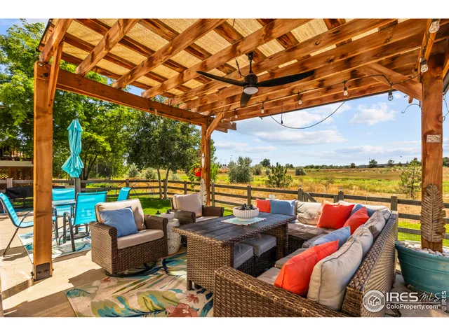 a view of outdoor space with seating