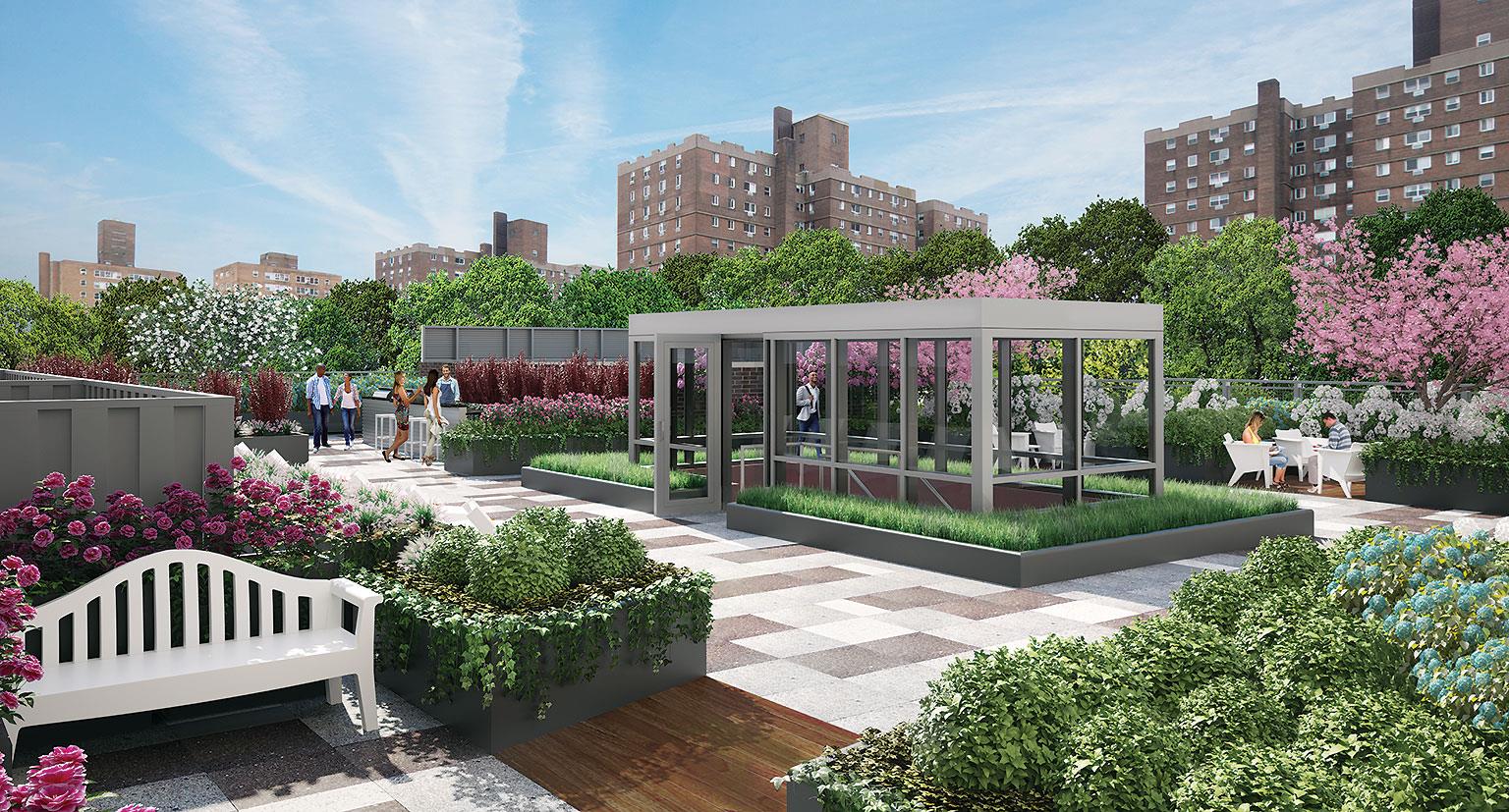 81 Fleet Place, Unit 11M Brooklyn, NY 11201 - Photo 9 of 10 a view of a chair and table in the garden