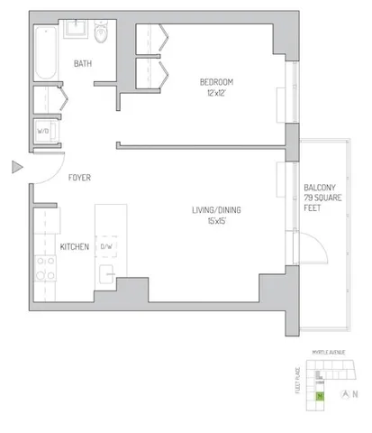 $4,344 | 81 Fleet Place, Unit 11M | Downtown Brooklyn