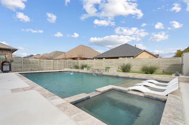 a building outdoor space with patio furniture