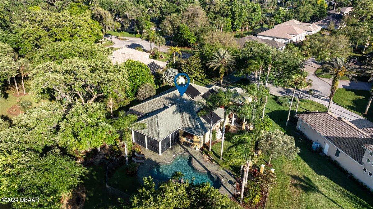 6 Old Canyon Lane Ormond Beach, FL 32174 - Photo 68 of 71 an aerial view of residential house with outdoor space and trees all around