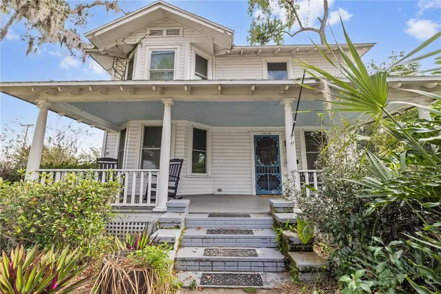 front view of a house with a porch