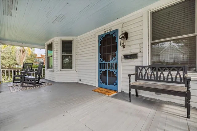 a view of a chairs in the roof deck